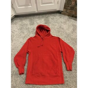 VINTAGE Healthknit Pro 70s/80s Hoodie Small S 34-36 Red Thermal Thick Weave